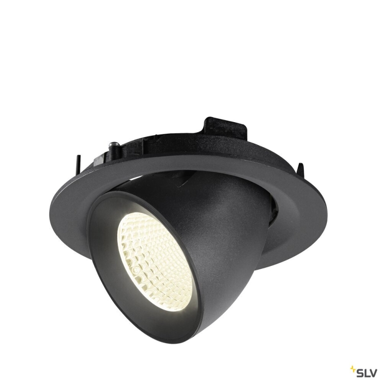 SLV NUMINOS® GIMBLE M, Deckeneinbauleuchte,, 4000 K, 40°, schwarz
