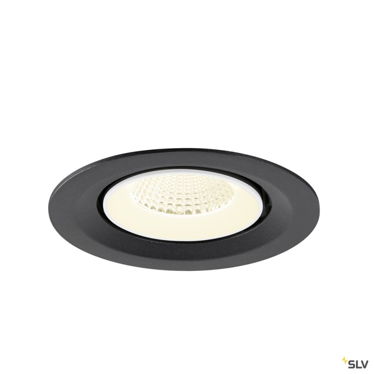 SLV NUMINOS® GIMBLE M, Deckeneinbauleuchte,, 4000 K, 40°, schwarz / weiß