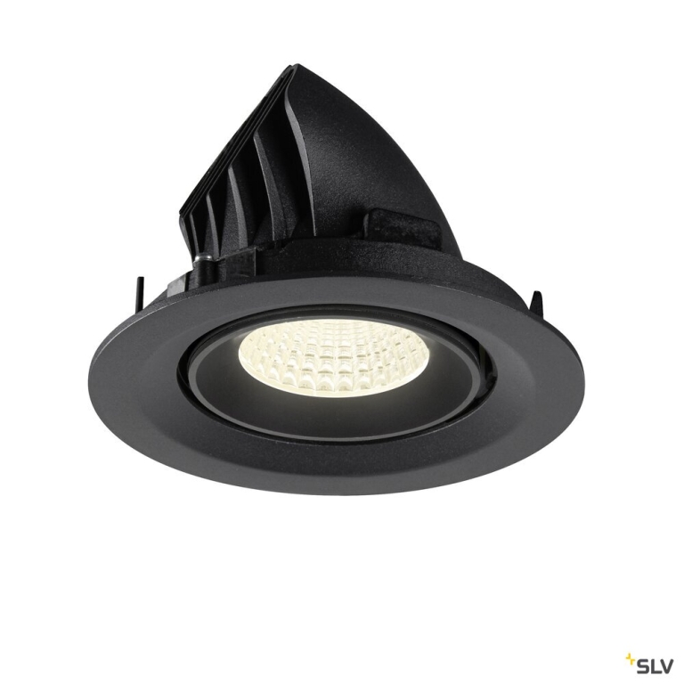 SLV NUMINOS® GIMBLE M, Deckeneinbauleuchte,, 4000 K, 55°, schwarz