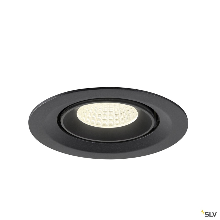 SLV NUMINOS® GIMBLE M, Deckeneinbauleuchte,, 4000 K, 55°, schwarz