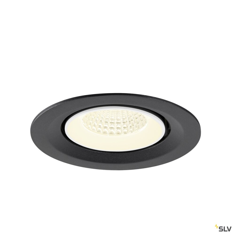 SLV NUMINOS® GIMBLE M, Deckeneinbauleuchte,, 4000 K, 55°, schwarz / weiß