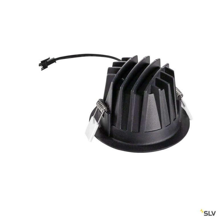 SLV NUMINOS® M, Deckeneinbauleuchte, 2700 K, 40°, IP20, rund, schwarz / weiß