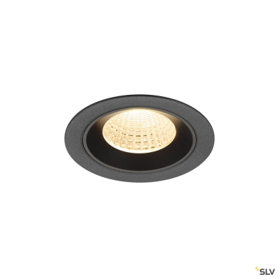 SLV NUMINOS® M, Deckeneinbauleuchte, 2700 K, 55°, IP20, rund, schwarz