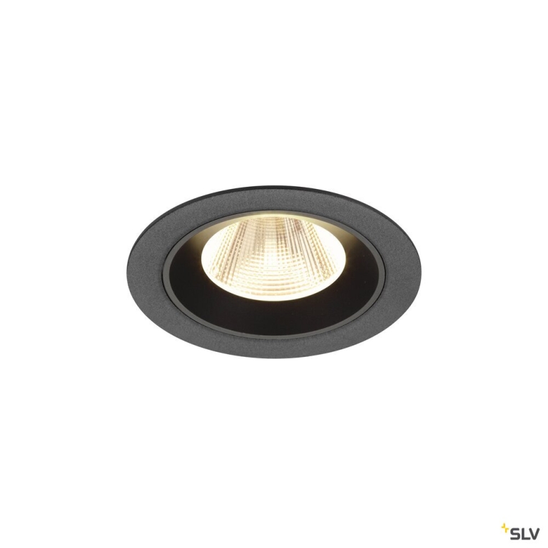SLV NUMINOS® M, Deckeneinbauleuchte, 3000 K, 20°, IP20, rund, schwarz