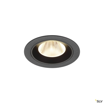 SLV NUMINOS® M, Deckeneinbauleuchte, 3000 K, 20°, IP20, rund, schwarz