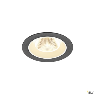 SLV NUMINOS® M, Deckeneinbauleuchte, 3000 K, 20°, IP20, rund, schwarz / weiß