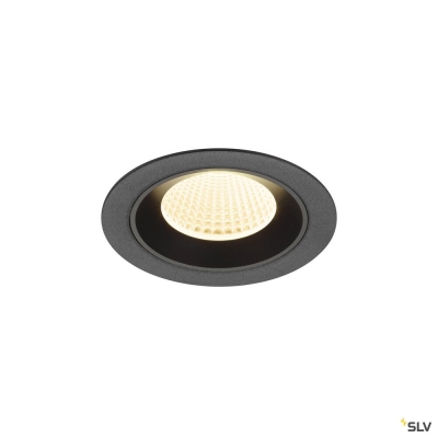 SLV NUMINOS® M, Deckeneinbauleuchte, 3000 K, 40°, IP20, rund, schwarz