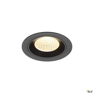 SLV NUMINOS® M, Deckeneinbauleuchte, 3000 K, 55°, IP20, rund, schwarz