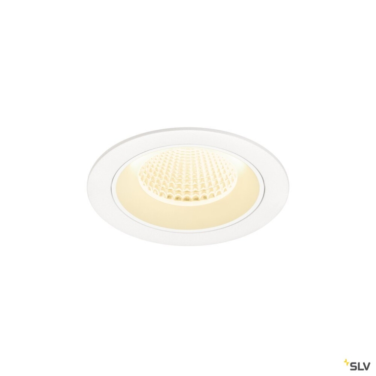 SLV NUMINOS® M, Deckeneinbauleuchte, 3000 K, 40°, IP20, rund, weiß