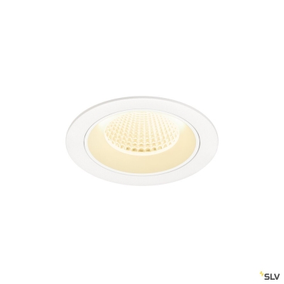 SLV NUMINOS® M, Deckeneinbauleuchte, 3000 K, 40°, IP20, rund, weiß
