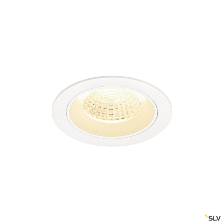SLV NUMINOS® M, Deckeneinbauleuchte, 3000 K, 55°, IP20, rund, weiß
