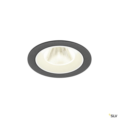 SLV NUMINOS® M, Deckeneinbauleuchte, 4000 K, 20°, IP20, rund, schwarz / weiß