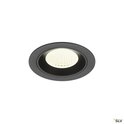 SLV NUMINOS® M, Deckeneinbauleuchte, 4000 K, 40°, IP20, rund, schwarz