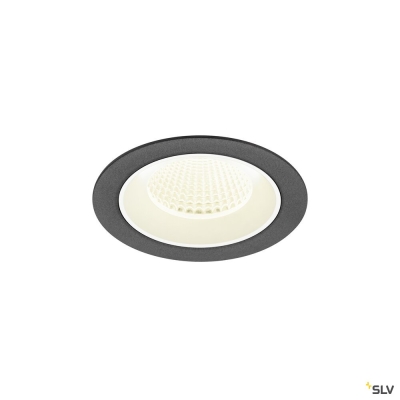 SLV NUMINOS® M, Deckeneinbauleuchte, 4000 K, 40°, IP20, rund, schwarz / weiß