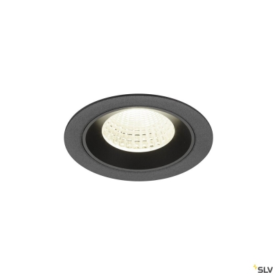 SLV NUMINOS® M, Deckeneinbauleuchte, 4000 K, 55°, IP20, rund, schwarz