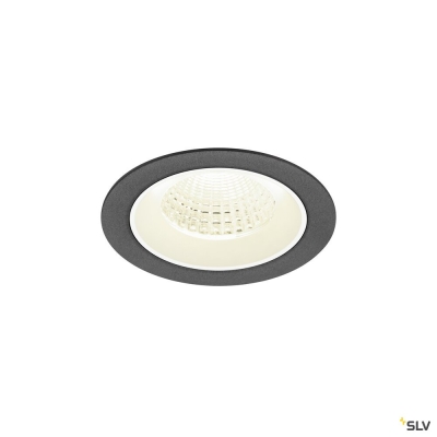 SLV NUMINOS® M, Deckeneinbauleuchte, 4000 K, 55°, IP20, rund, schwarz / weiß