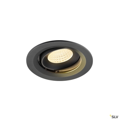 SLV NUMINOS® MOVE M, Deckeneinbauleuchte, 3000 K, 55°, IP20, rund, schwarz