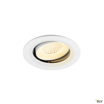 SLV NUMINOS® MOVE M, Deckeneinbauleuchte, 3000 K, 40°, IP20, rund, weiß