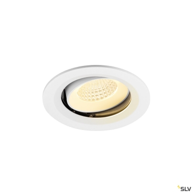SLV NUMINOS® MOVE M, Deckeneinbauleuchte, 3000 K, 55°, IP20, rund, weiß
