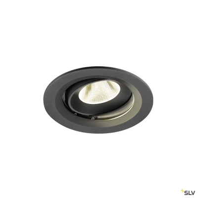 SLV NUMINOS® MOVE M, Deckeneinbauleuchte, 4000 K, 20°, IP20, rund, schwarz