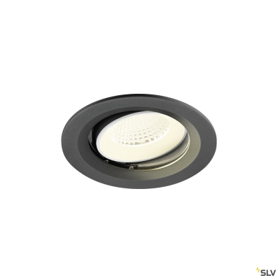 SLV NUMINOS® MOVE M, Deckeneinbauleuchte, 4000 K, 40°, IP20, rund, schwarz / weiß