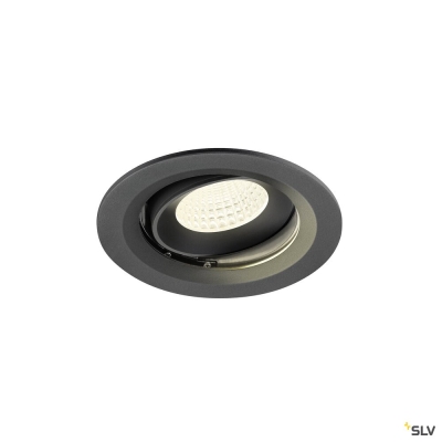 SLV NUMINOS® MOVE M, Deckeneinbauleuchte, 4000 K, 55°, IP20, rund, schwarz