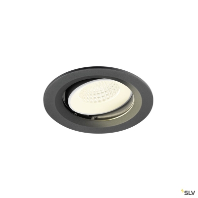 SLV NUMINOS® MOVE M, Deckeneinbauleuchte, 4000 K, 55°, IP20, rund, schwarz / weiß