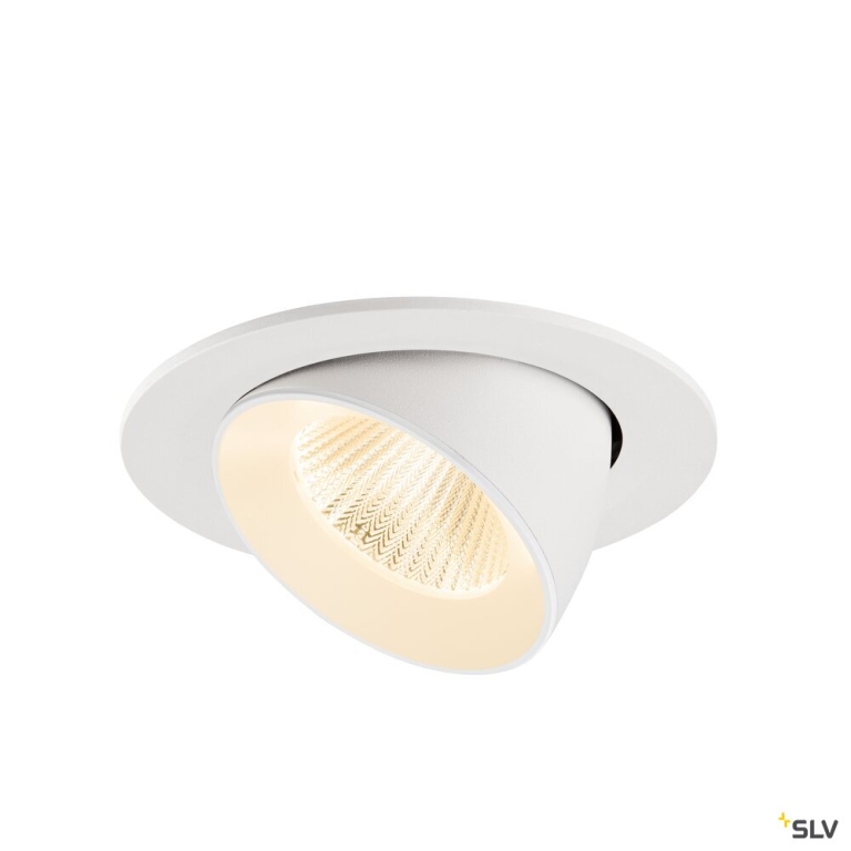 SLV NUMINOS® GIMBLE L, Deckeneinbauleuchte, 2700 K, 40°, IP20, rund, weiß