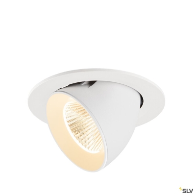 SLV NUMINOS® GIMBLE L, Deckeneinbauleuchte, 2700 K, 40°, IP20, rund, weiß