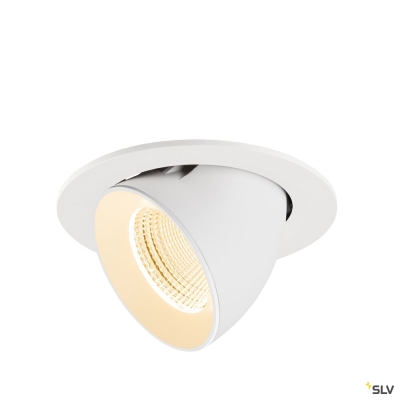SLV NUMINOS® GIMBLE L, Deckeneinbauleuchte, 2700 K, 55°, IP20, rund, weiß