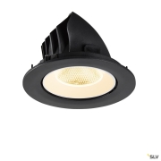 NUMINOS® GIMBLE L, Deckeneinbauleuchte, 3000 K, 20°, IP20, rund, schwarz / weiß