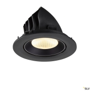 NUMINOS® GIMBLE L, Deckeneinbauleuchte, 3000 K, 40°, IP20, rund, schwarz