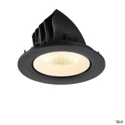 NUMINOS® GIMBLE L, Deckeneinbauleuchte, 3000 K, 40°, IP20, rund, schwarz / weiß