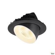 NUMINOS® GIMBLE L, Deckeneinbauleuchte, 3000 K, 40°, IP20, rund, schwarz / weiß