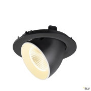 NUMINOS® GIMBLE L, Deckeneinbauleuchte, 3000 K, 40°, IP20, rund, schwarz / weiß