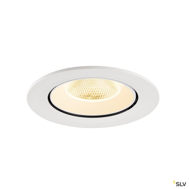 SLV NUMINOS® GIMBLE L, Deckeneinbauleuchte, 3000 K, 20°, IP20, rund, weiß
