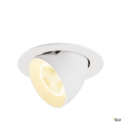 SLV NUMINOS® GIMBLE L, Deckeneinbauleuchte, 3000 K, 20°, IP20, rund, weiß