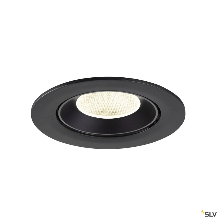 SLV NUMINOS® GIMBLE L, Deckeneinbauleuchte, 4000 K, 20°, IP20, rund, schwarz
