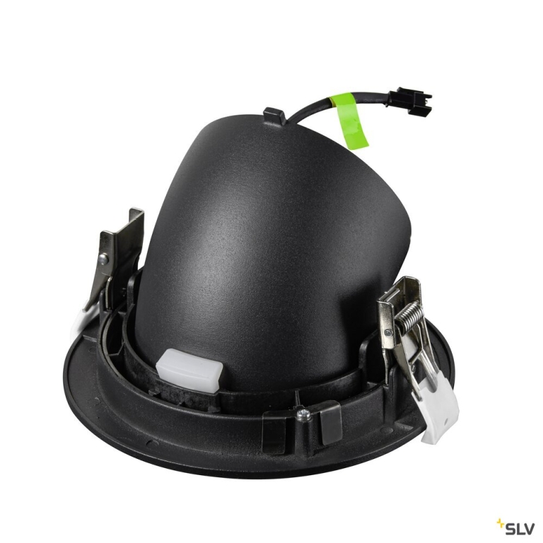 SLV NUMINOS® GIMBLE L, Deckeneinbauleuchte, 4000 K, 20°, IP20, rund, schwarz