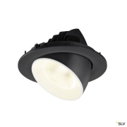 NUMINOS® GIMBLE L, Deckeneinbauleuchte, 4000 K, 20°, IP20, rund, schwarz / weiß
