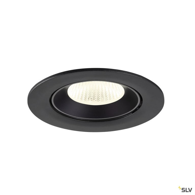 SLV NUMINOS® GIMBLE L, Deckeneinbauleuchte, 4000 K, 40°, IP20, rund, schwarz