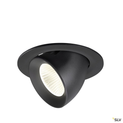 SLV NUMINOS® GIMBLE L, Deckeneinbauleuchte, 4000 K, 40°, IP20, rund, schwarz