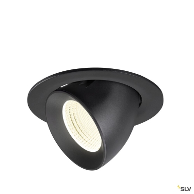 SLV NUMINOS® GIMBLE L, Deckeneinbauleuchte, 4000 K, 55°, IP20, rund, schwarz