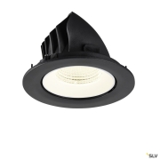 NUMINOS® GIMBLE L, Deckeneinbauleuchte, 4000 K, 55°, IP20, rund, schwarz / weiß