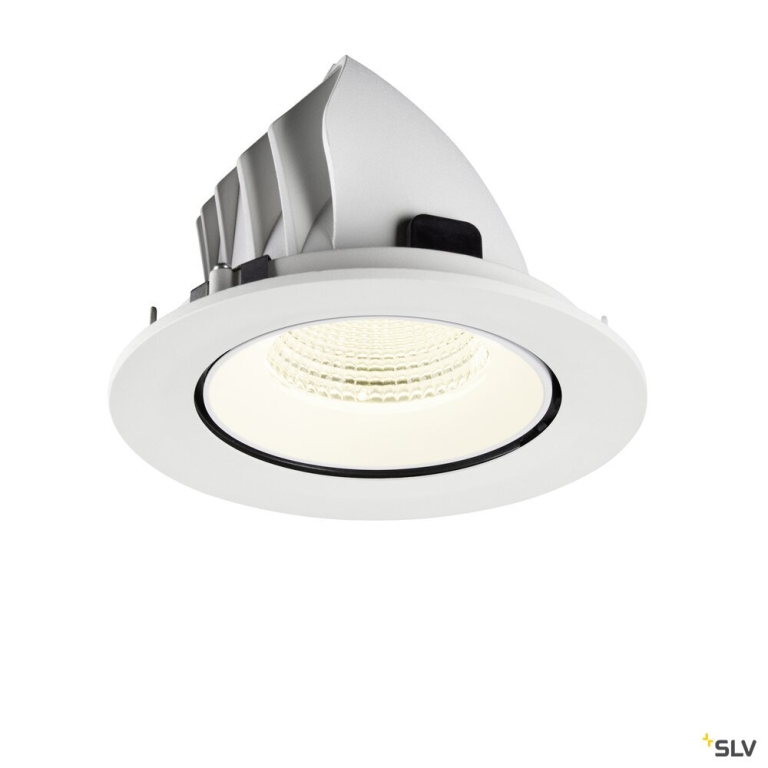SLV NUMINOS® GIMBLE L, Deckeneinbauleuchte, 4000 K, 55°, IP20, rund, weiß