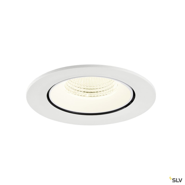 SLV NUMINOS® GIMBLE L, Deckeneinbauleuchte, 4000 K, 55°, IP20, rund, weiß