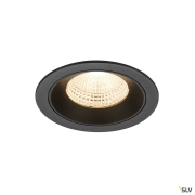 NUMINOS® L, Deckeneinbauleuchte, 2700 K, 55°, IP20, rund, schwarz