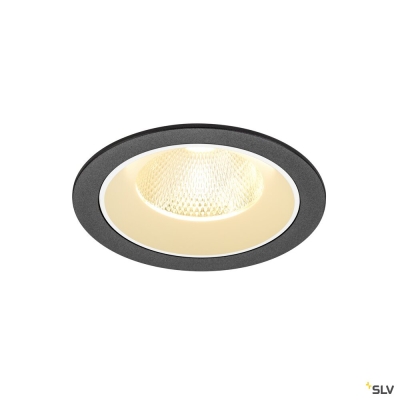 SLV NUMINOS® L, Deckeneinbauleuchte, 3000 K, 20°, IP20, rund, schwarz / weiß