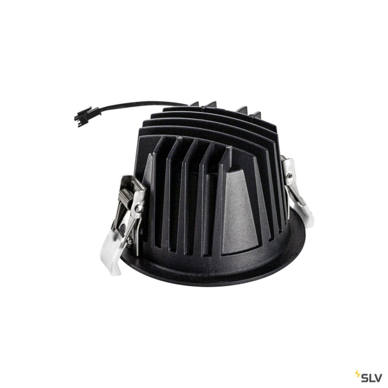 SLV NUMINOS® L, Deckeneinbauleuchte, 3000 K, 40°, IP20, rund, schwarz / weiß