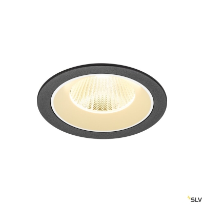 SLV NUMINOS® L, Deckeneinbauleuchte, 3000 K, 40°, IP20, rund, schwarz / weiß